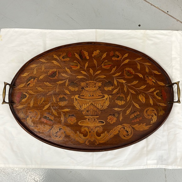Inlaid Wood Tray - Picture 1 of 10